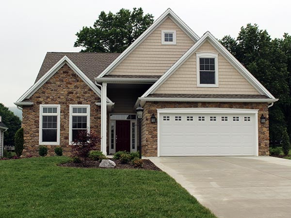 a house with a garage