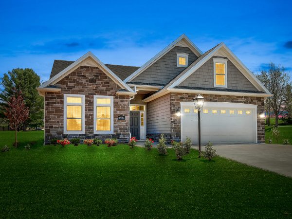 a house with a garage