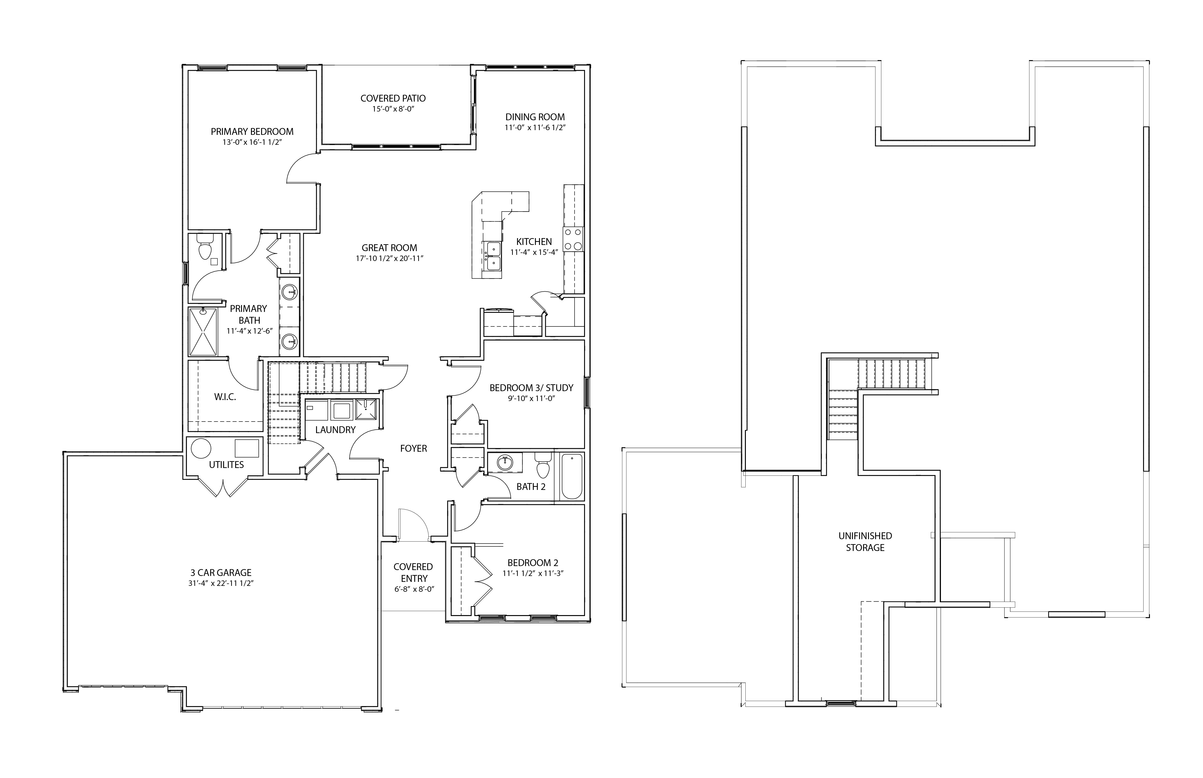 Goldfinch 3 Car Floorplan