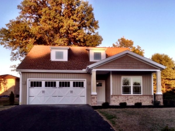 a house with a large front yard