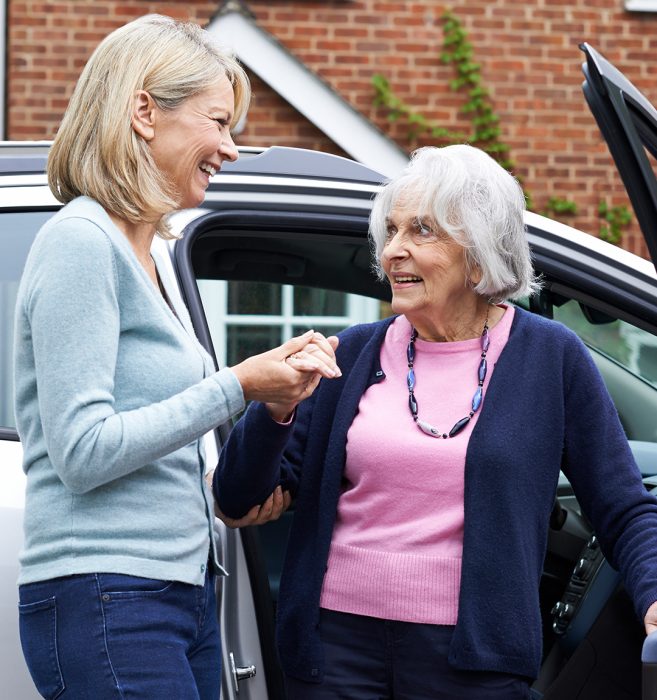 a woman and an old woman